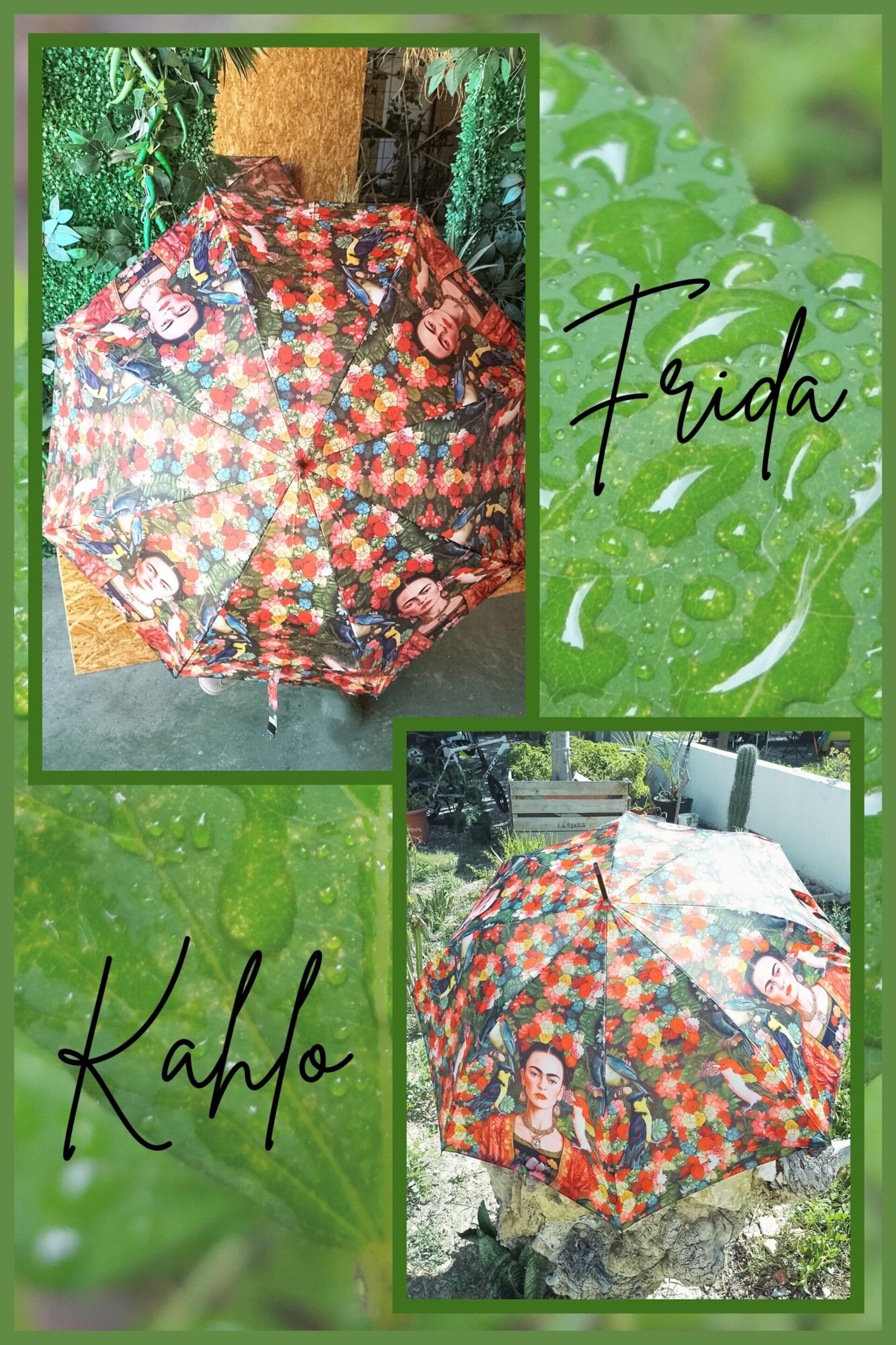 Paraguas Frida Kahlo Floreado - 3